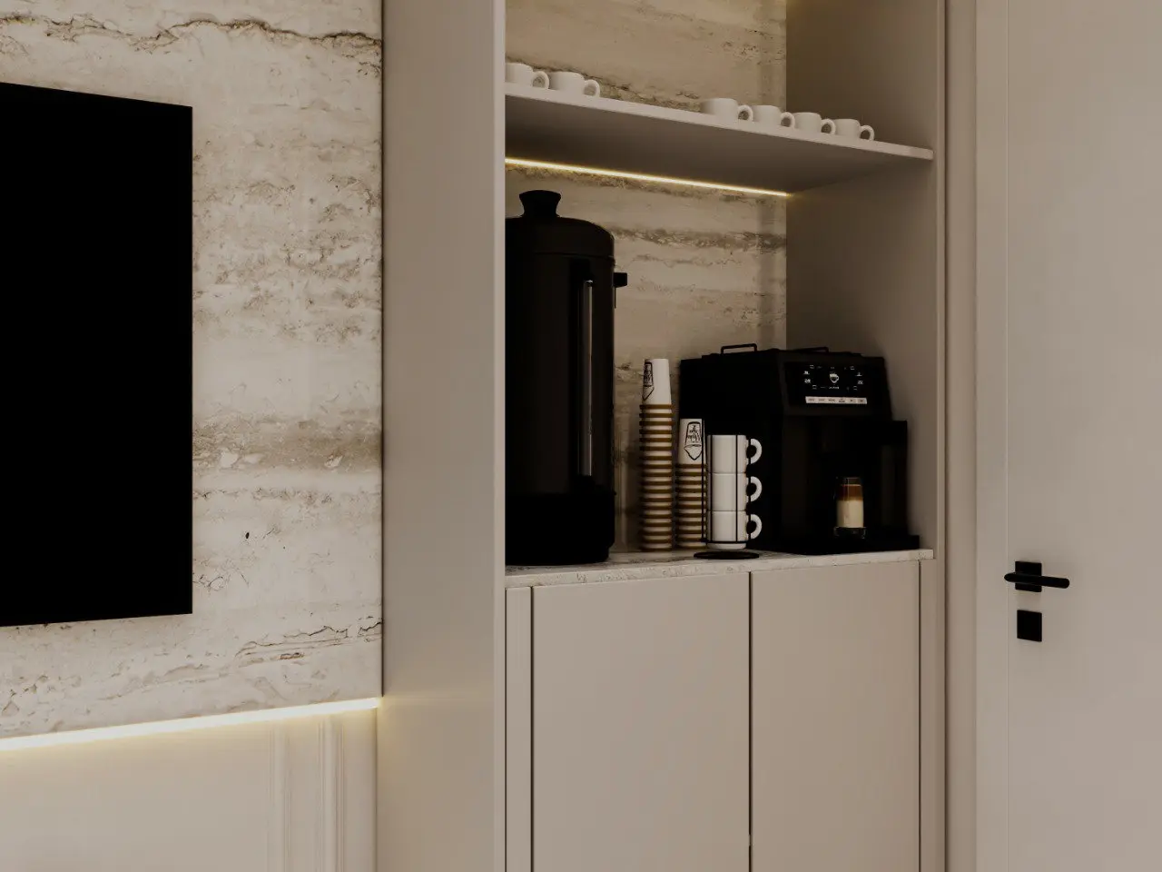 تصميم معاصر لغرفة معيشة 