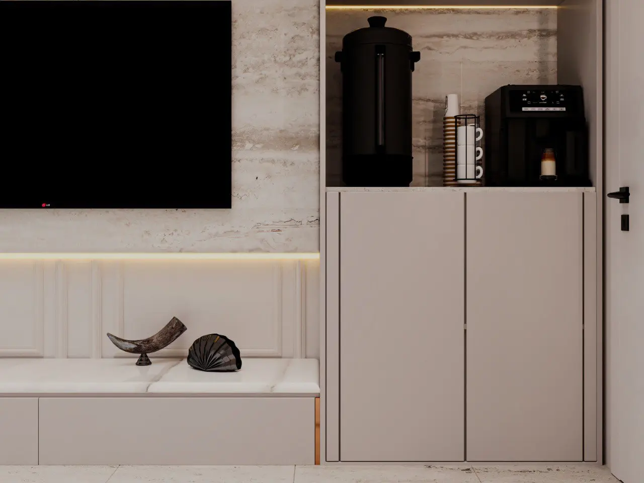 تصميم معاصر لغرفة معيشة 